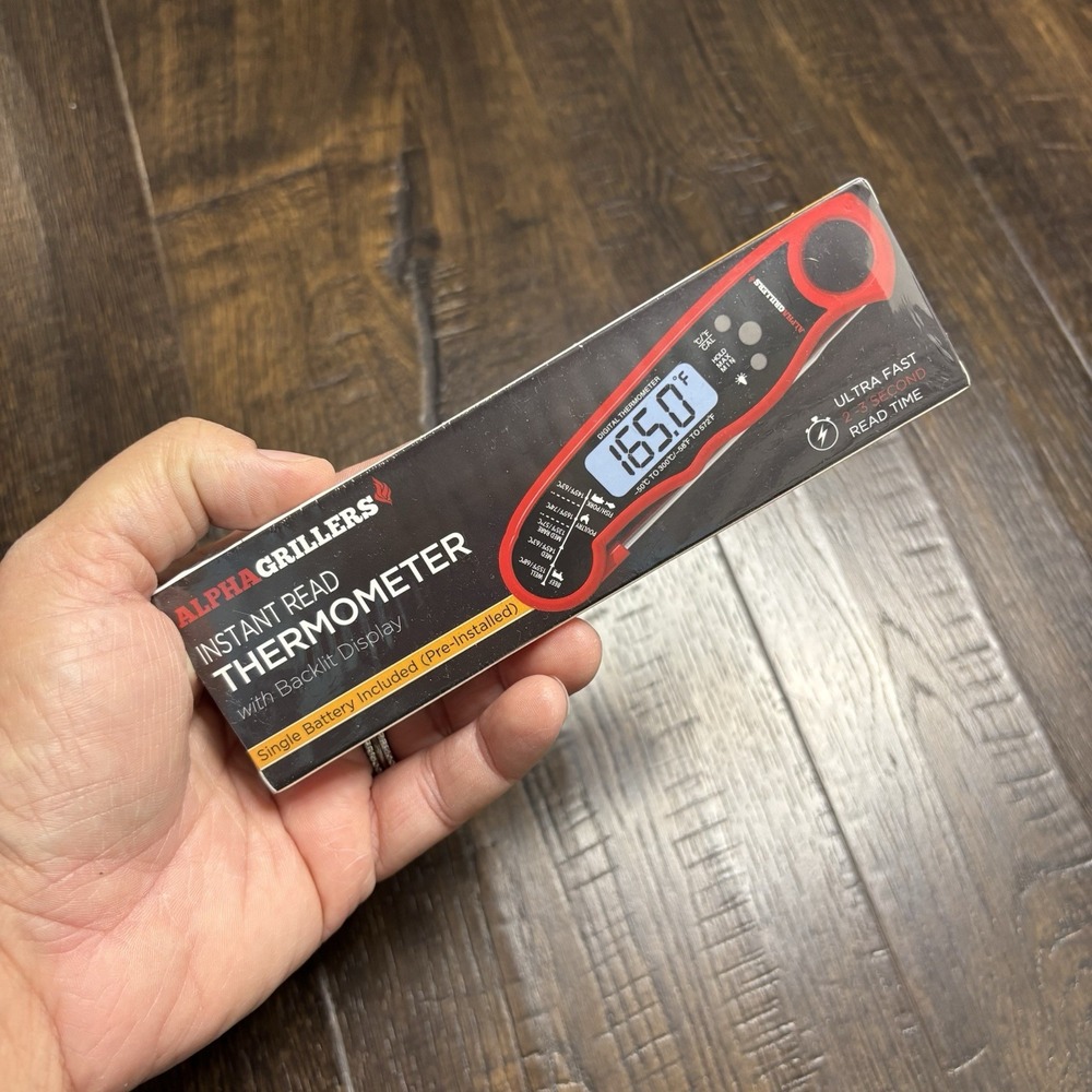 Alpha Grillers Instant Read Meat Thermometer for Grill Smoking and Cooking Temp